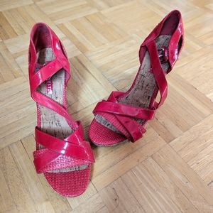Red Nine West Wedges US 8.5
